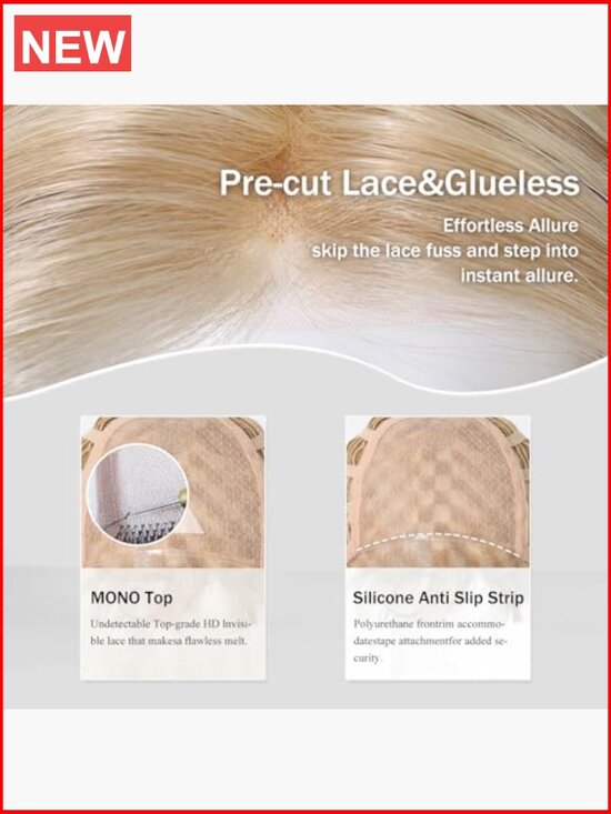 Monofilament Top Lace Front Wig Straight Layered Synthetic Heat Resistant main image 5